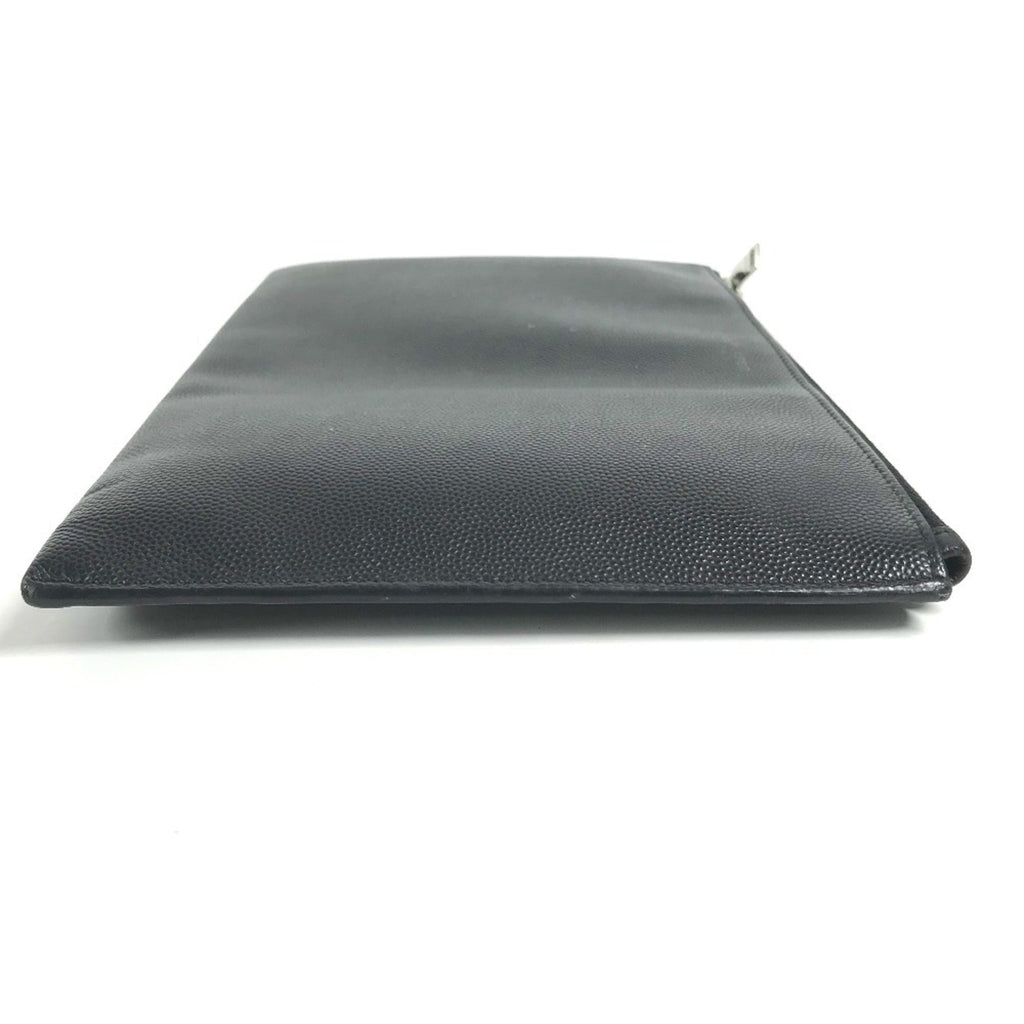 Saint Laurent Black Leather Clutch Bag Pouch (Pre-Owned)