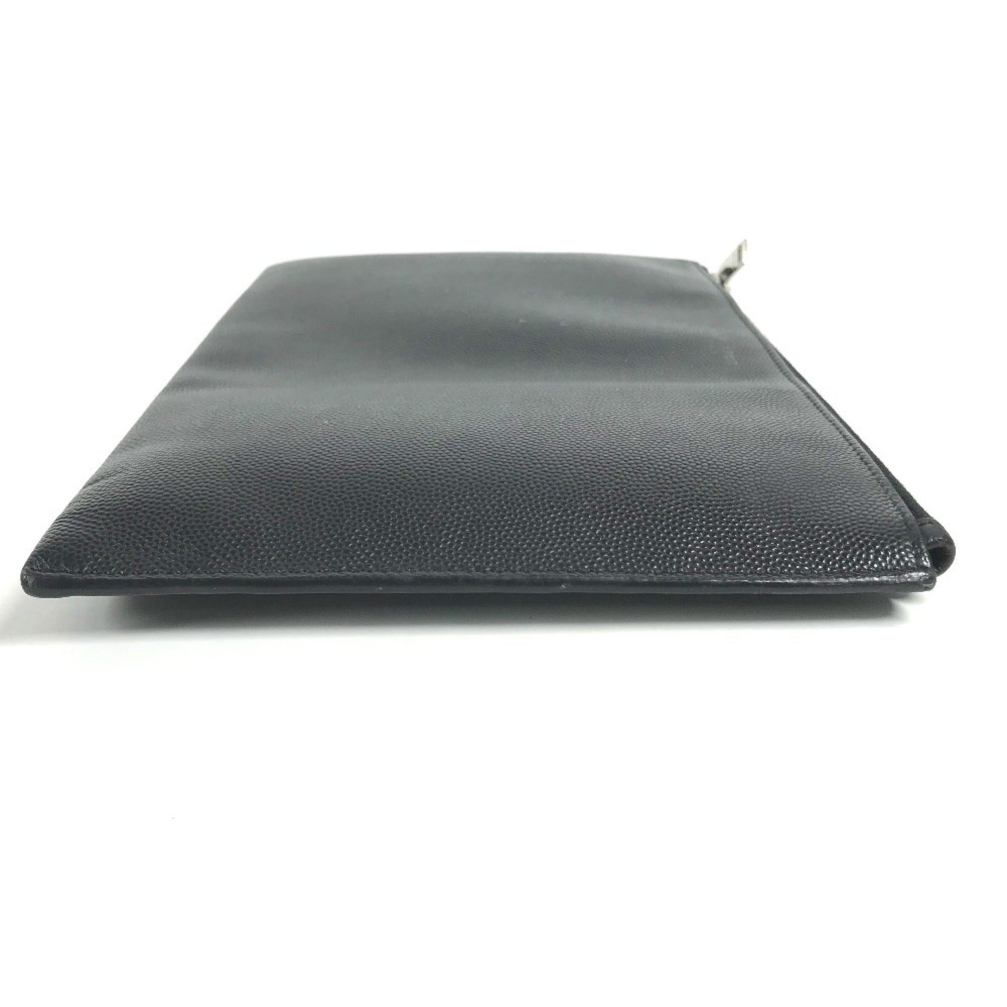Saint Laurent Black Leather Clutch Bag Pouch (Pre-Owned)
