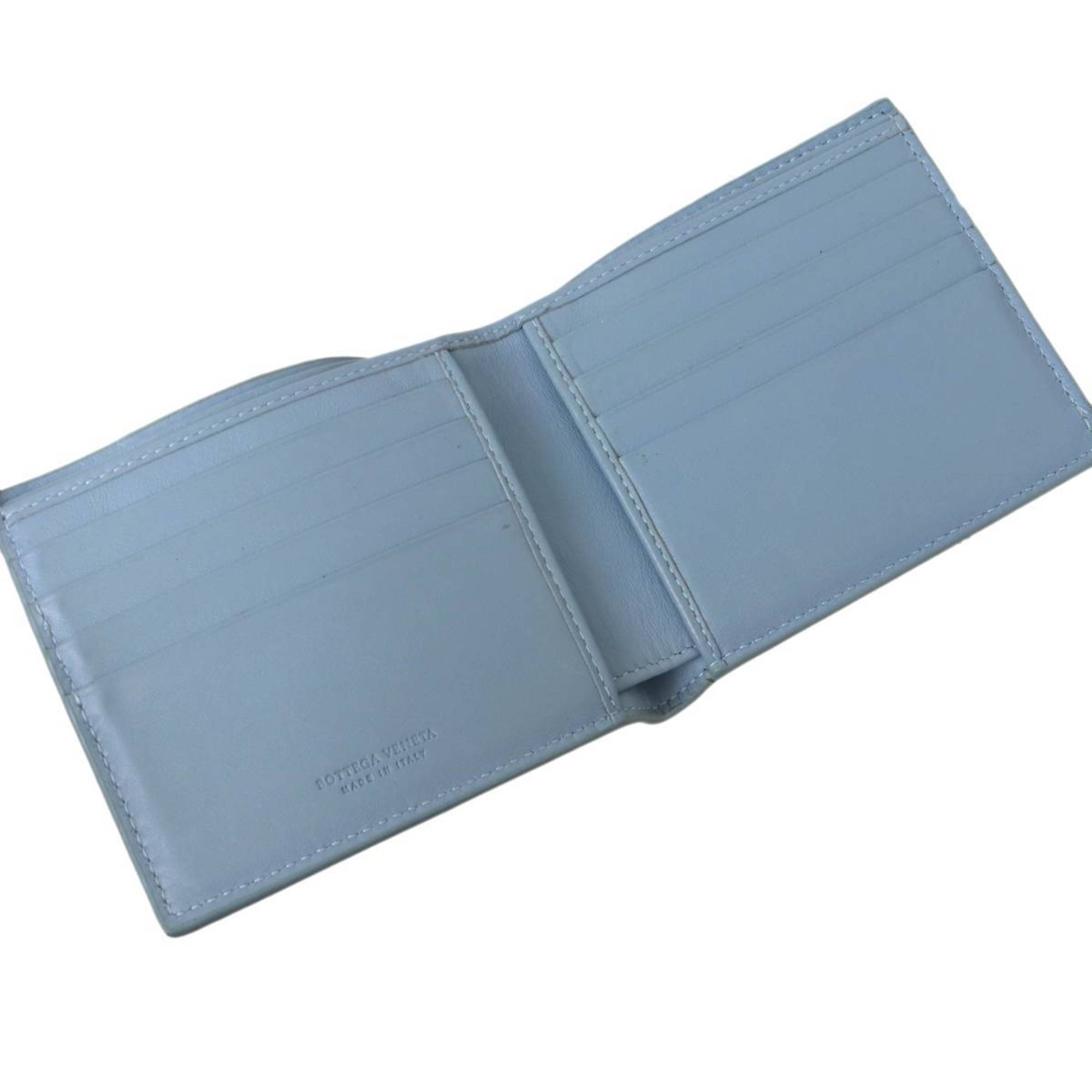 Bottega Veneta Intrecciato Light Blue Wallet (Bi-Fold)