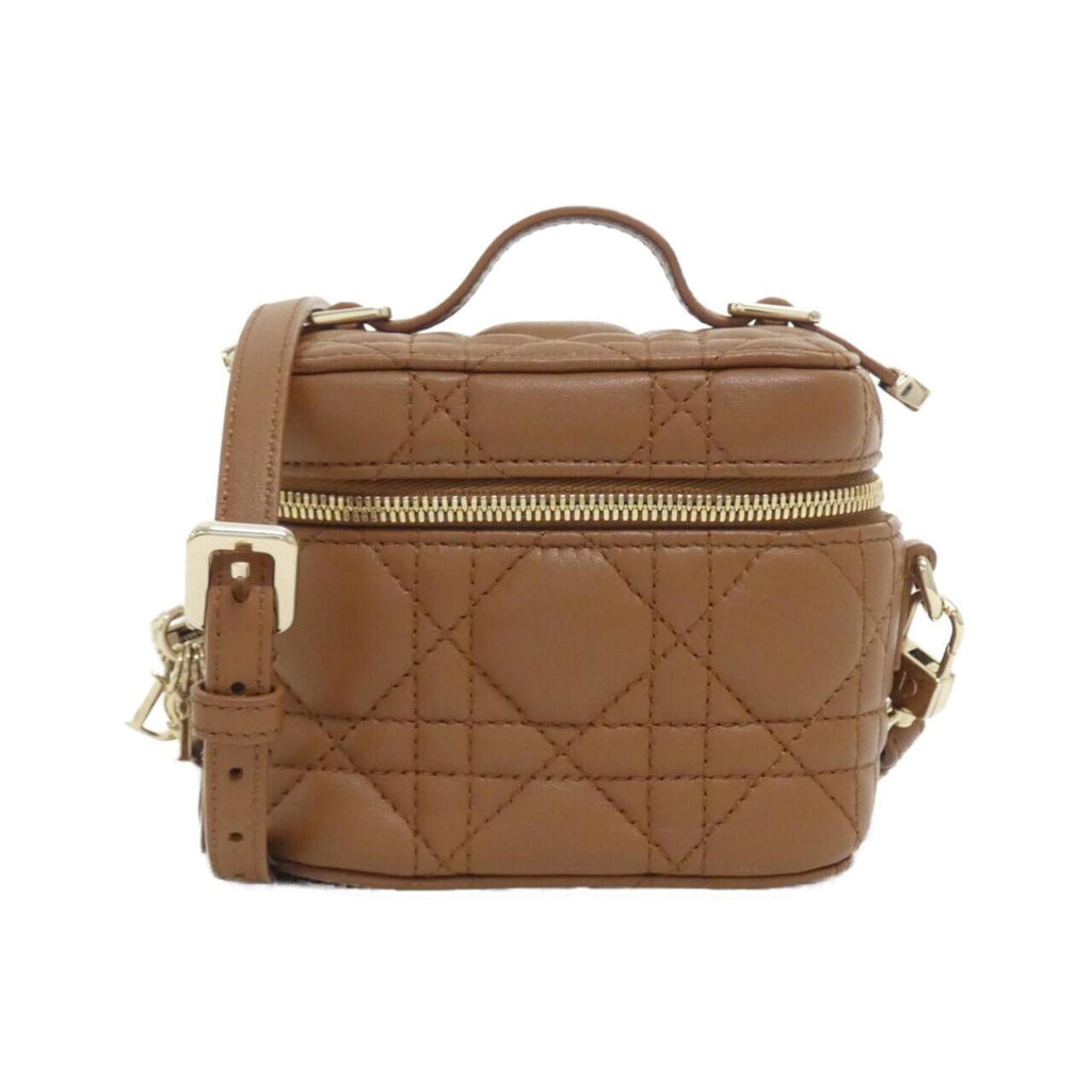 Christian Dior Leather Handbag Vanity Bag (Pre-Owned)