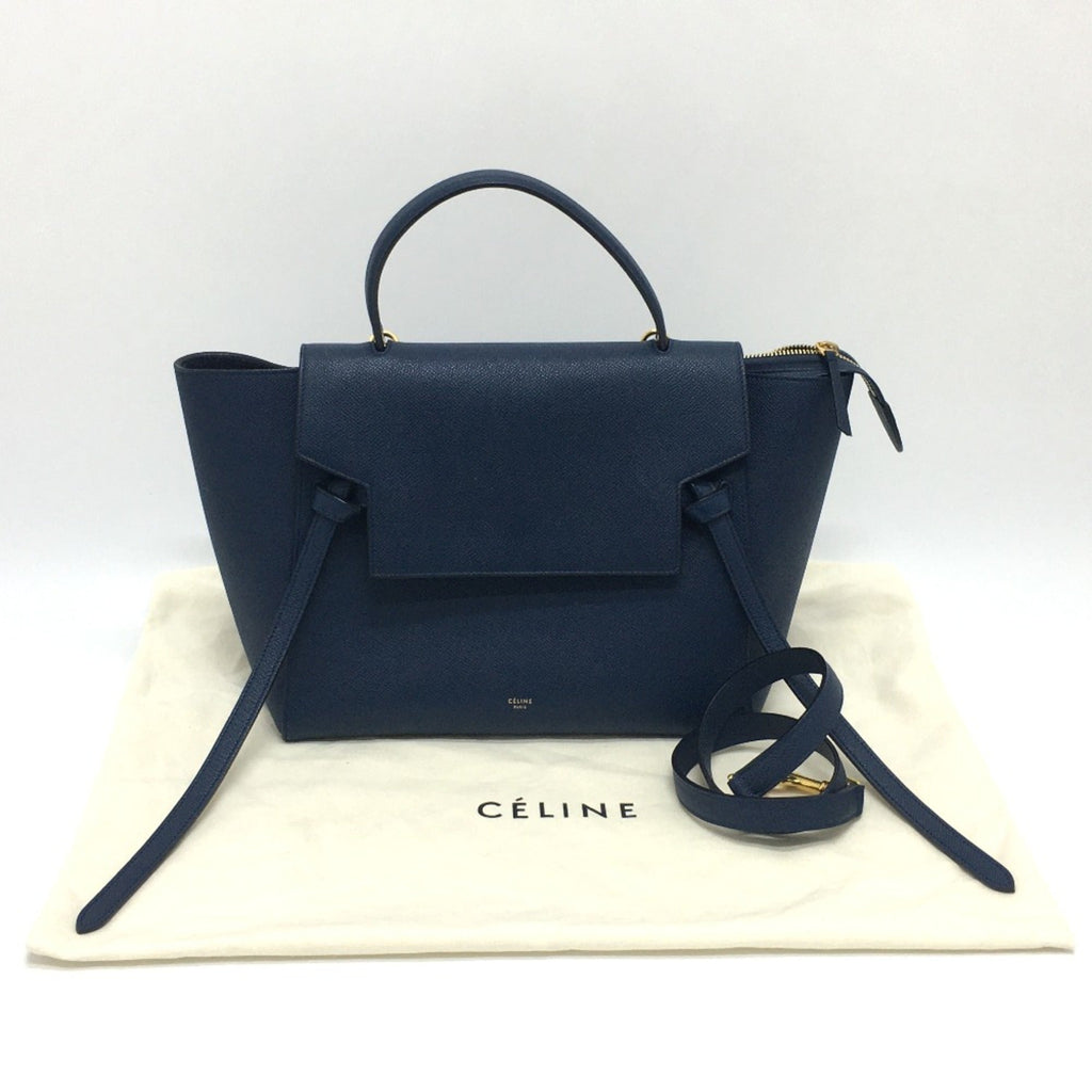 Celine Navy Leather Handbag