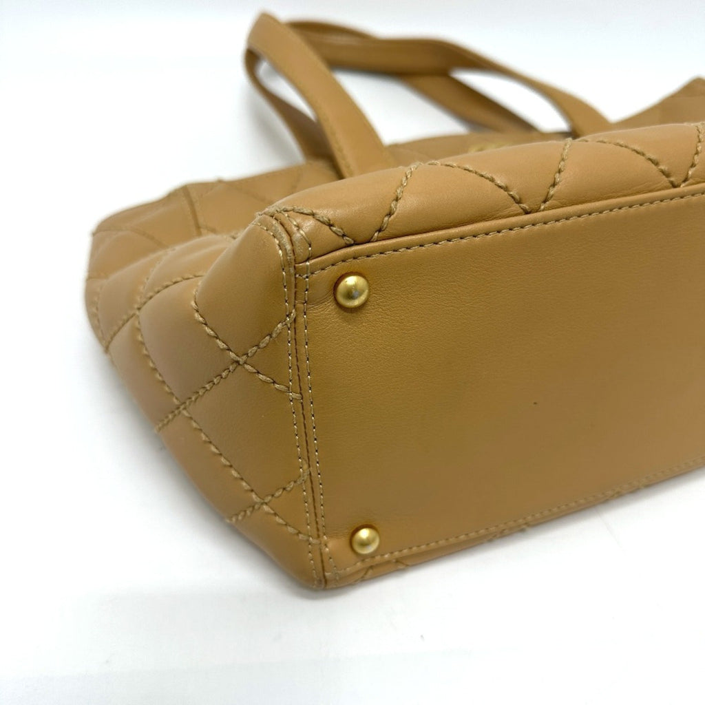 Chanel Beige Leather Tote Bag