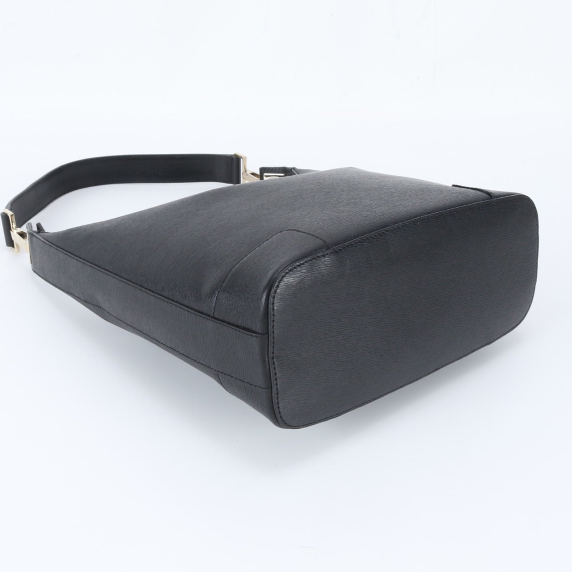 Gucci Black Leather Handbag Shoulder Bag (Pre-Owned)