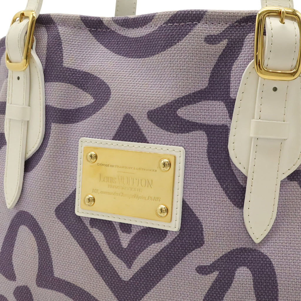 Louis Vuitton Purple Canvas Shoulder Bag Tote Bag