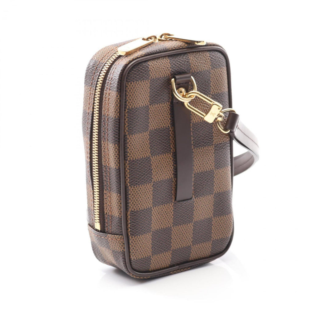 Louis Vuitton Brown Ebene Damier Canvas Leather Pvc Pouch