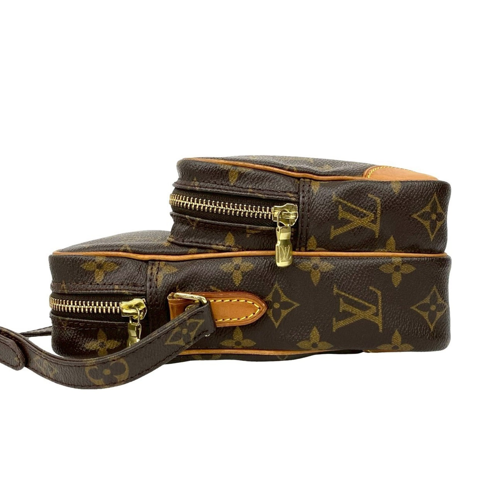 Louis Vuitton Brown Leather Pvc Pochette Shoulder Bag