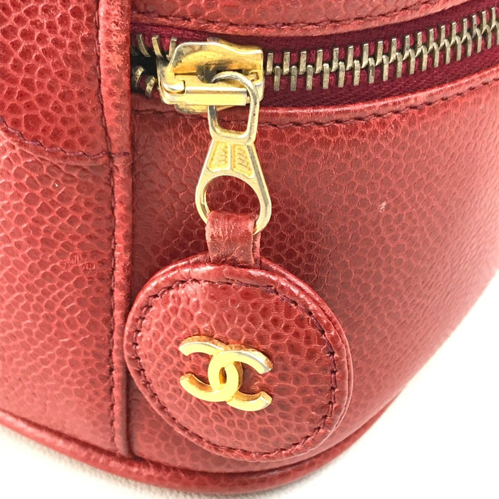 Chanel Red Leather Handbag