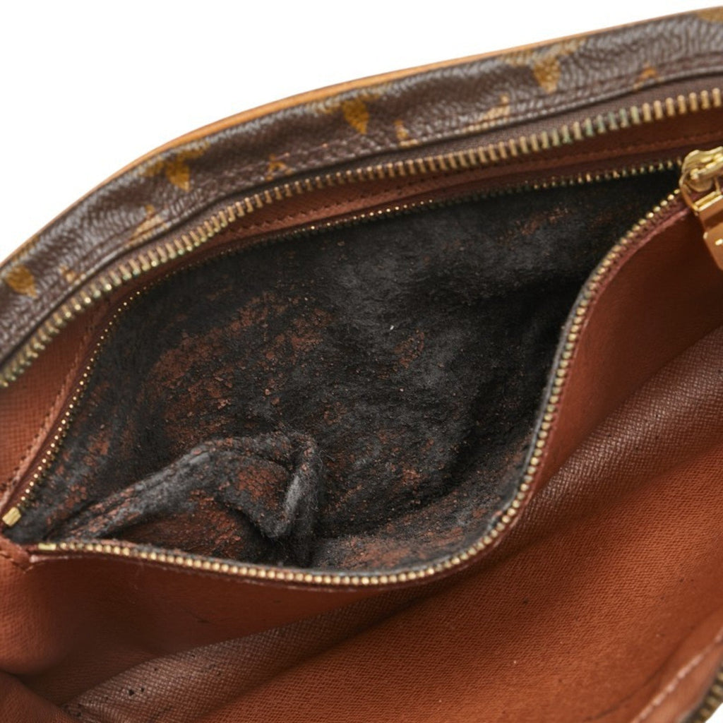 Louis Vuitton Brown Pvc Leather Clutch Bag Handbag