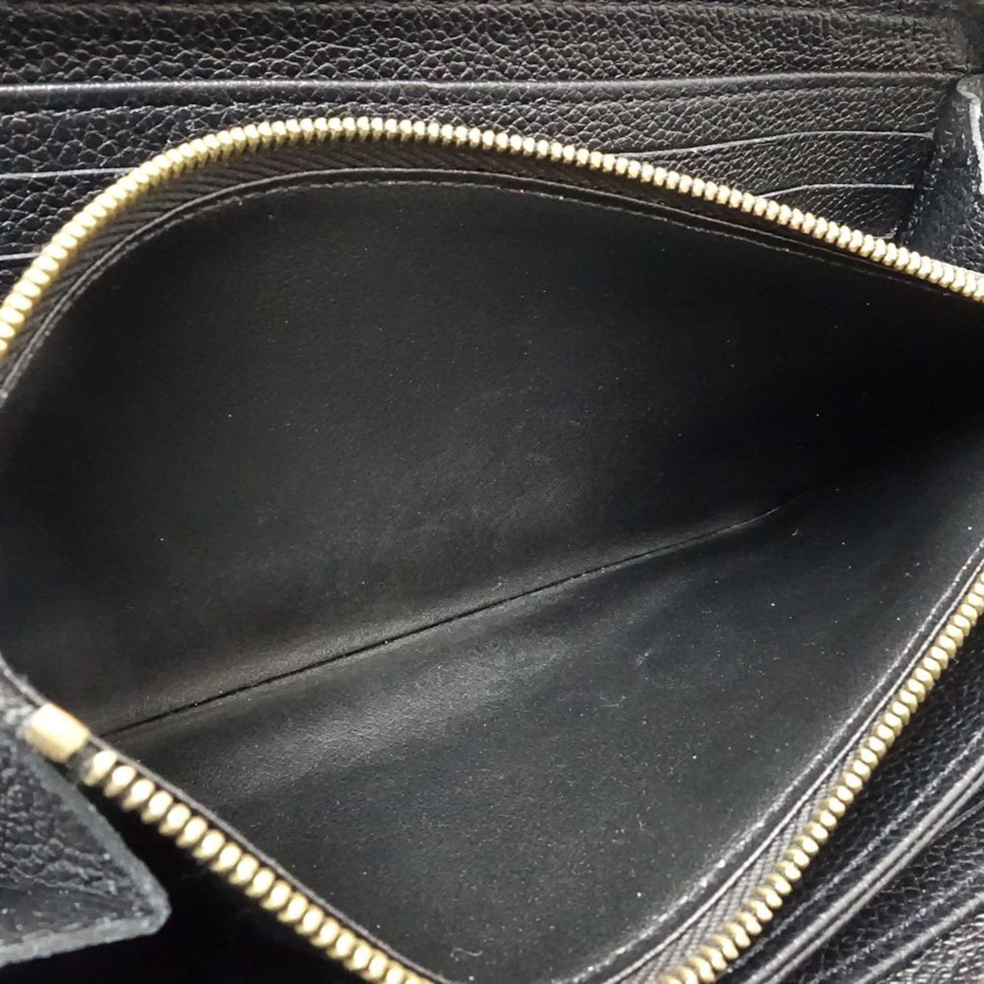 Louis Vuitton Black Leather Long Wallet
