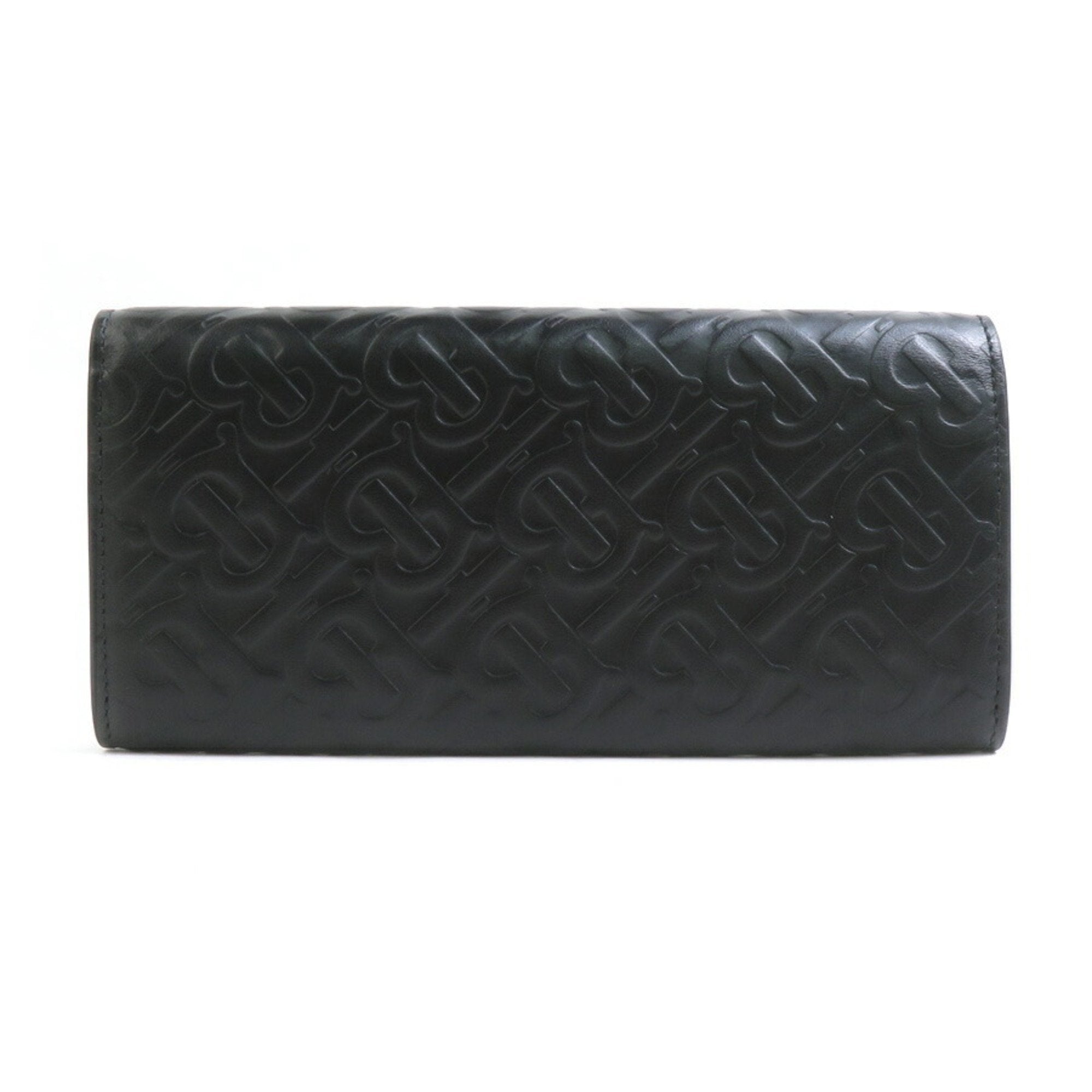 Burberry Black Leather Long Wallet (Bi-Fold)