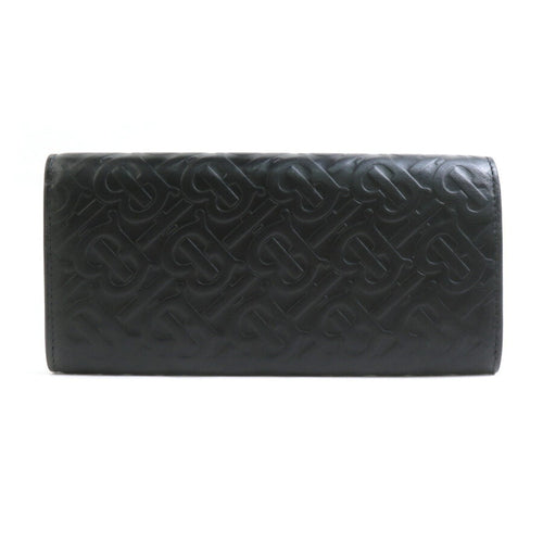 Burberry Black Leather Long Wallet (Bi-Fold)