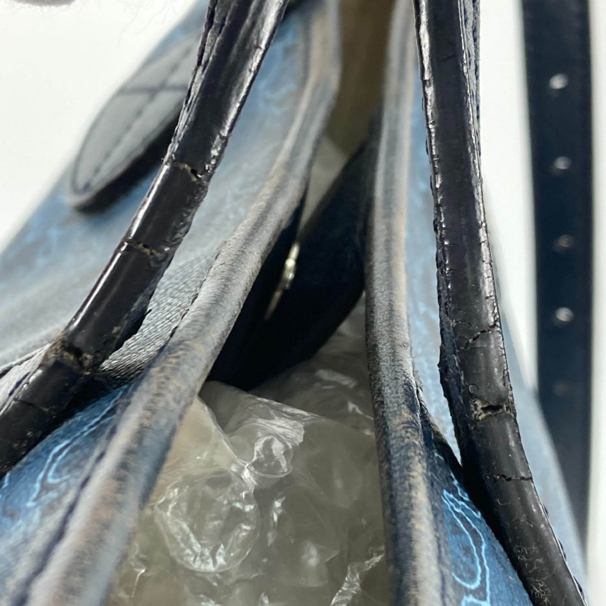 Celine Blue Leather Shoulder Bag