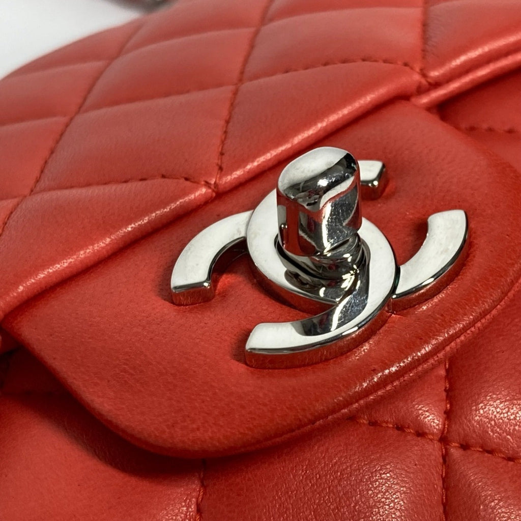 Chanel Red Color Leather Shoulder Bag