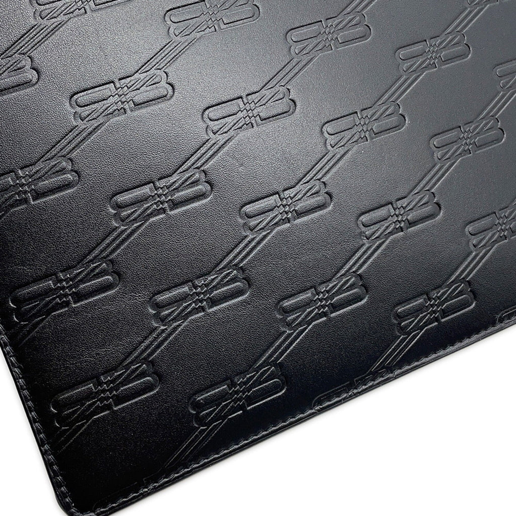 Balenciaga Black Leather Clutch Bag Handbag Pouch