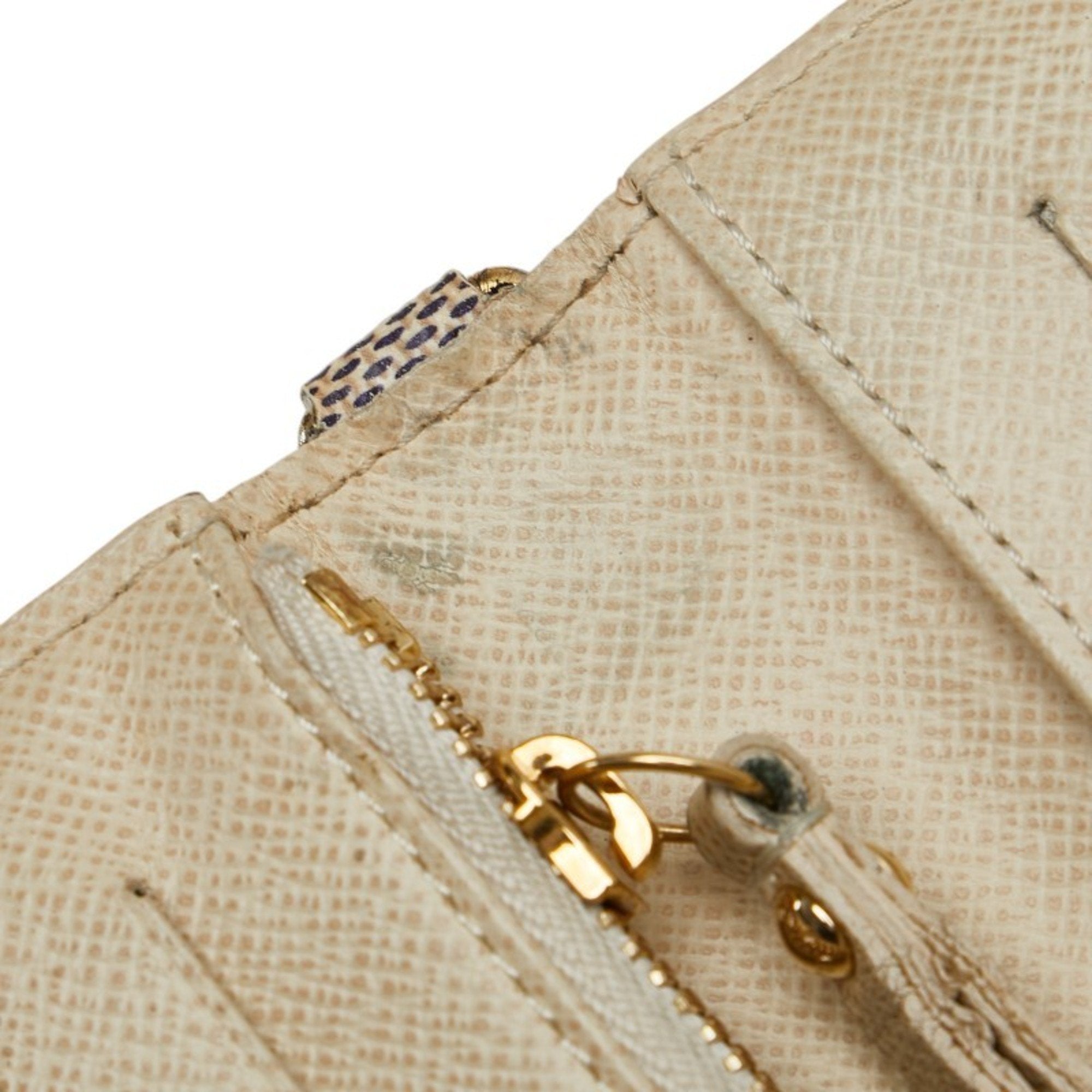 Louis Vuitton Damier Azur White Leather Long Wallet