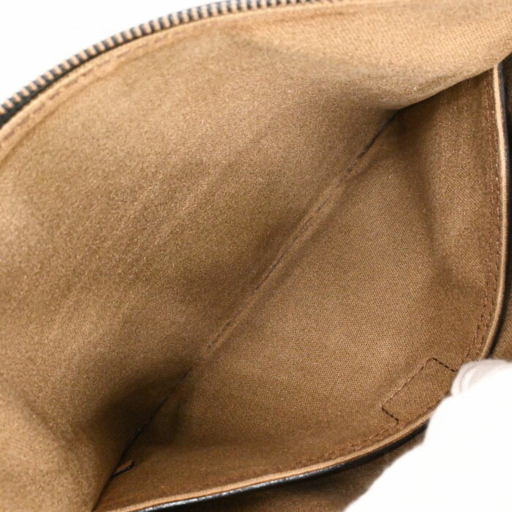 Louis Vuitton Dark Brown Leather Pochette Shoulder Bag