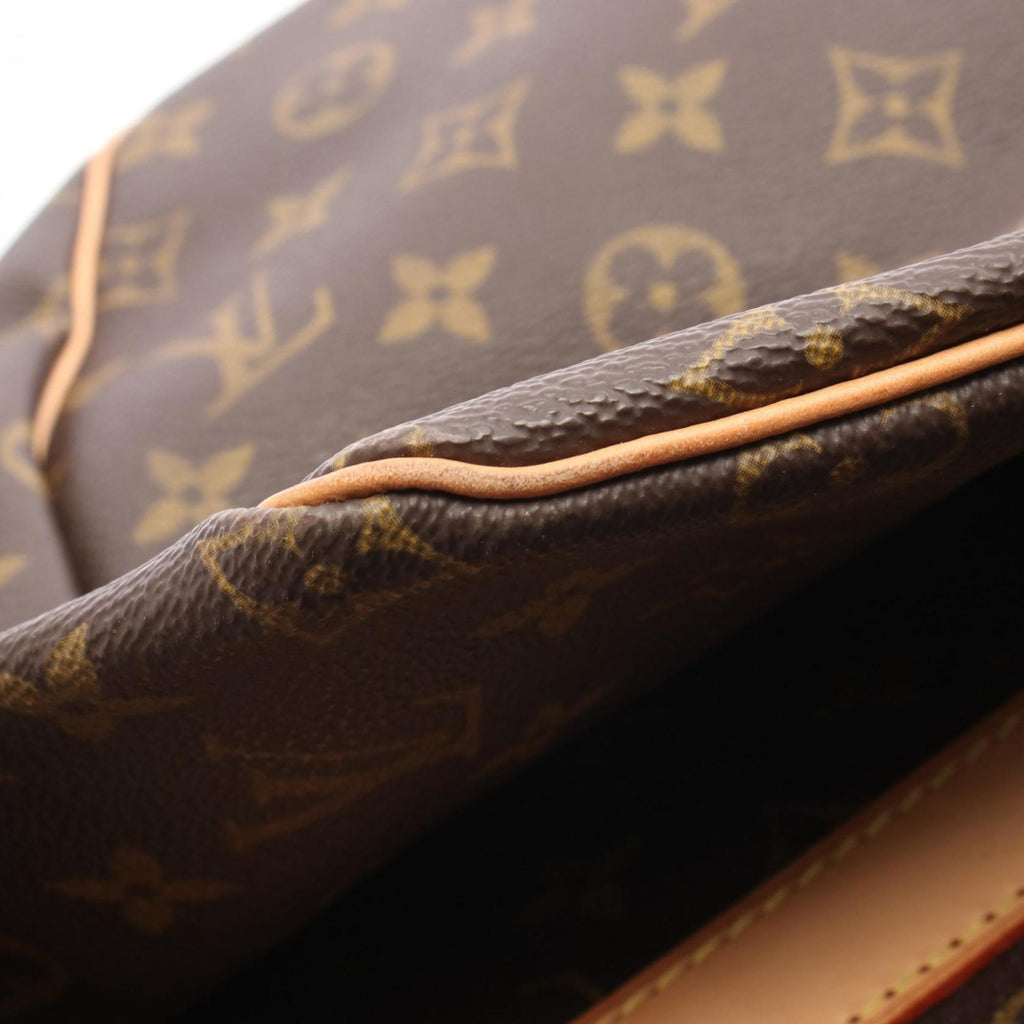 Louis Vuitton Brown Coated Canvas Leather Boston Bag