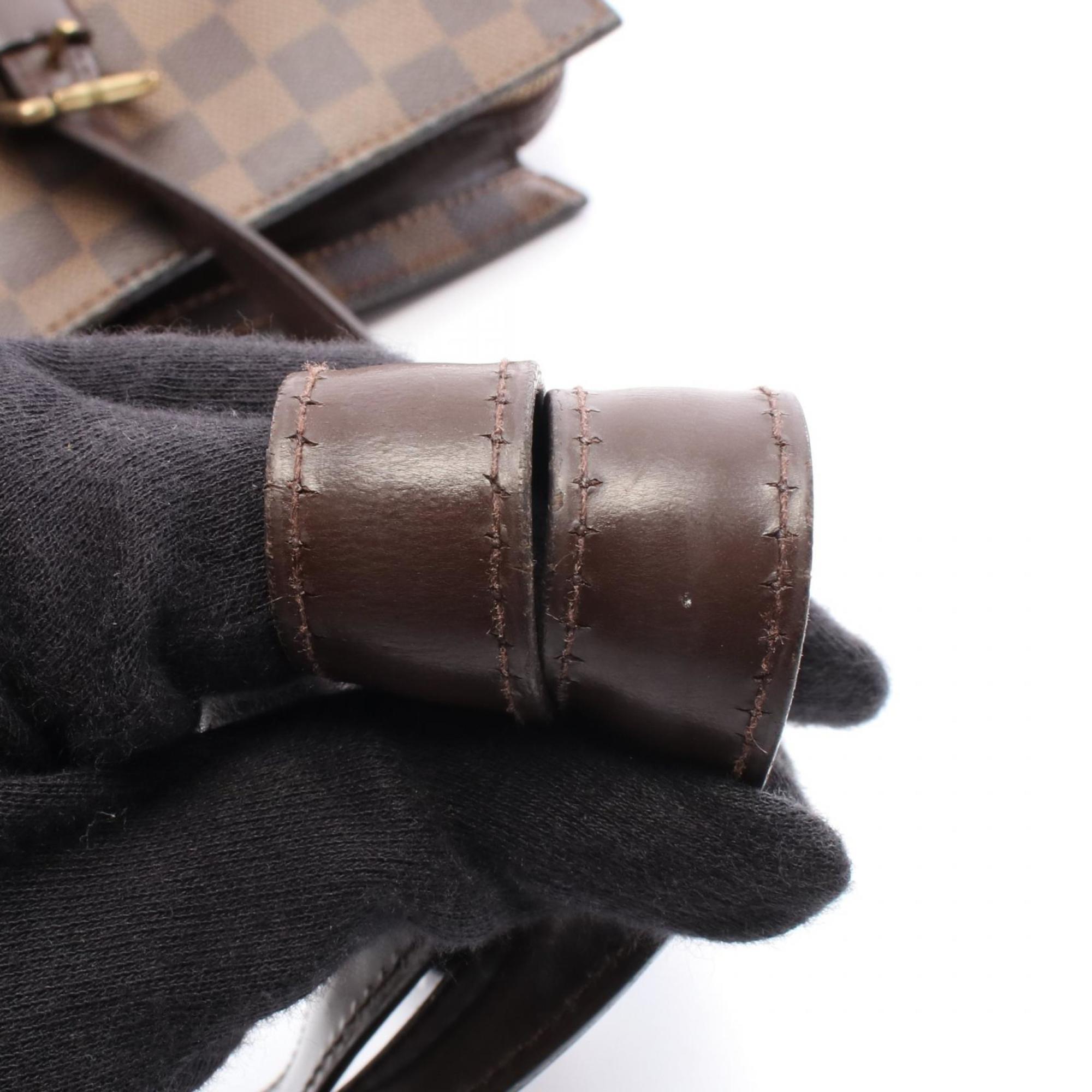 Louis Vuitton Brown Ebene Coated Canvas Leather Tote Bag