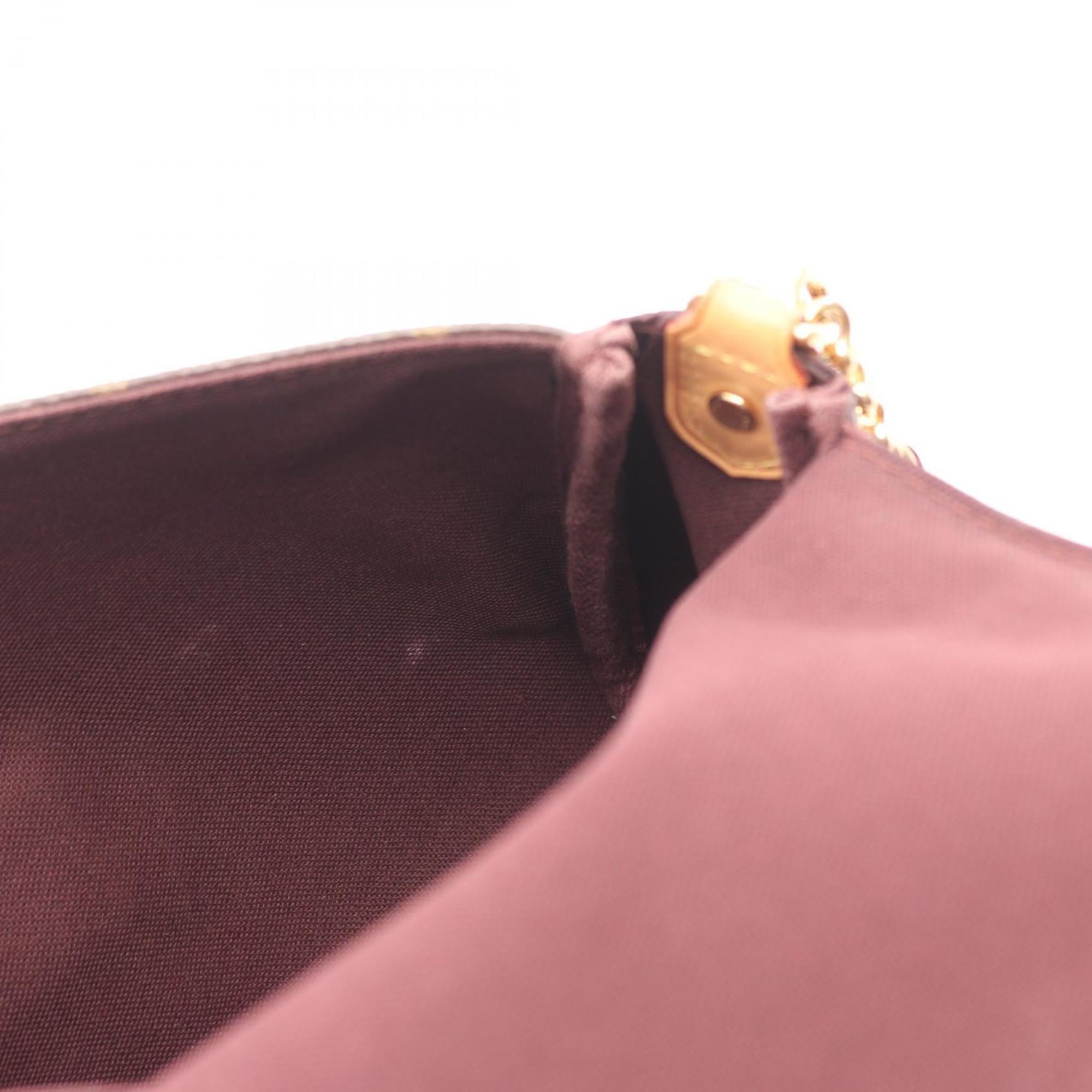 Louis Vuitton Brown Coated Canvas Leather Handbag