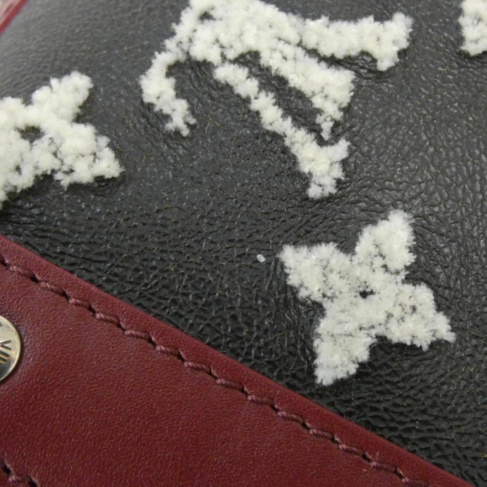 Louis Vuitton Black Ivory Rouge Leather Boston Bag