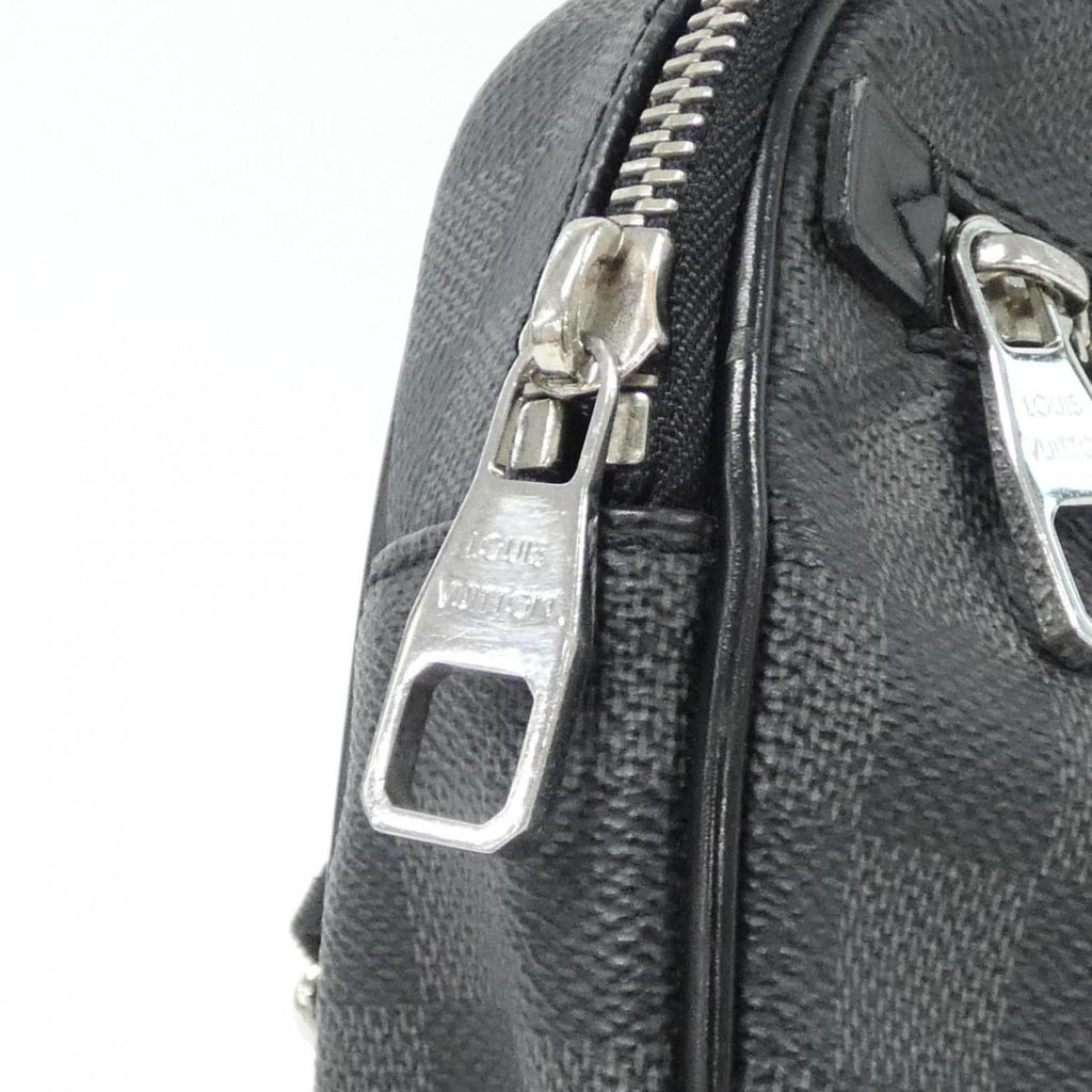 Louis Vuitton Dark Gray Graphite Coated Canvas Shoulder Bag