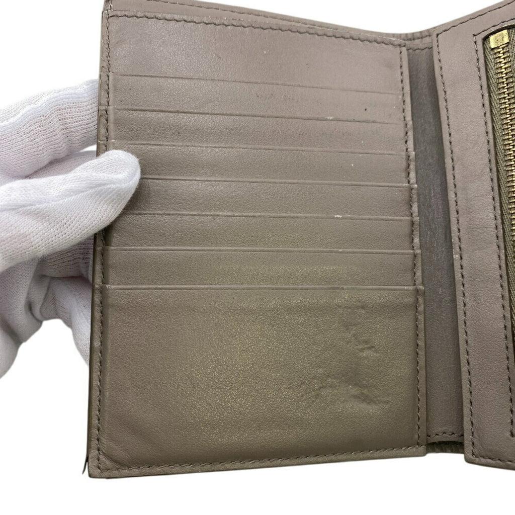 Celine Beige Leather Wallet (Bi-Fold)