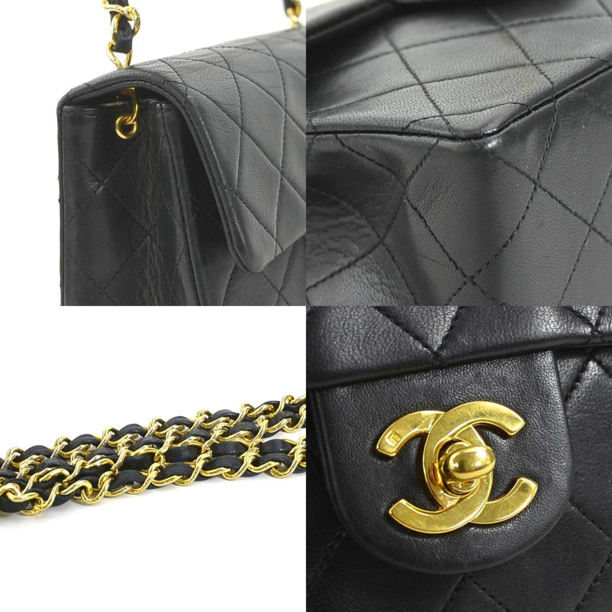 Chanel Black Leather Shoulder Bag