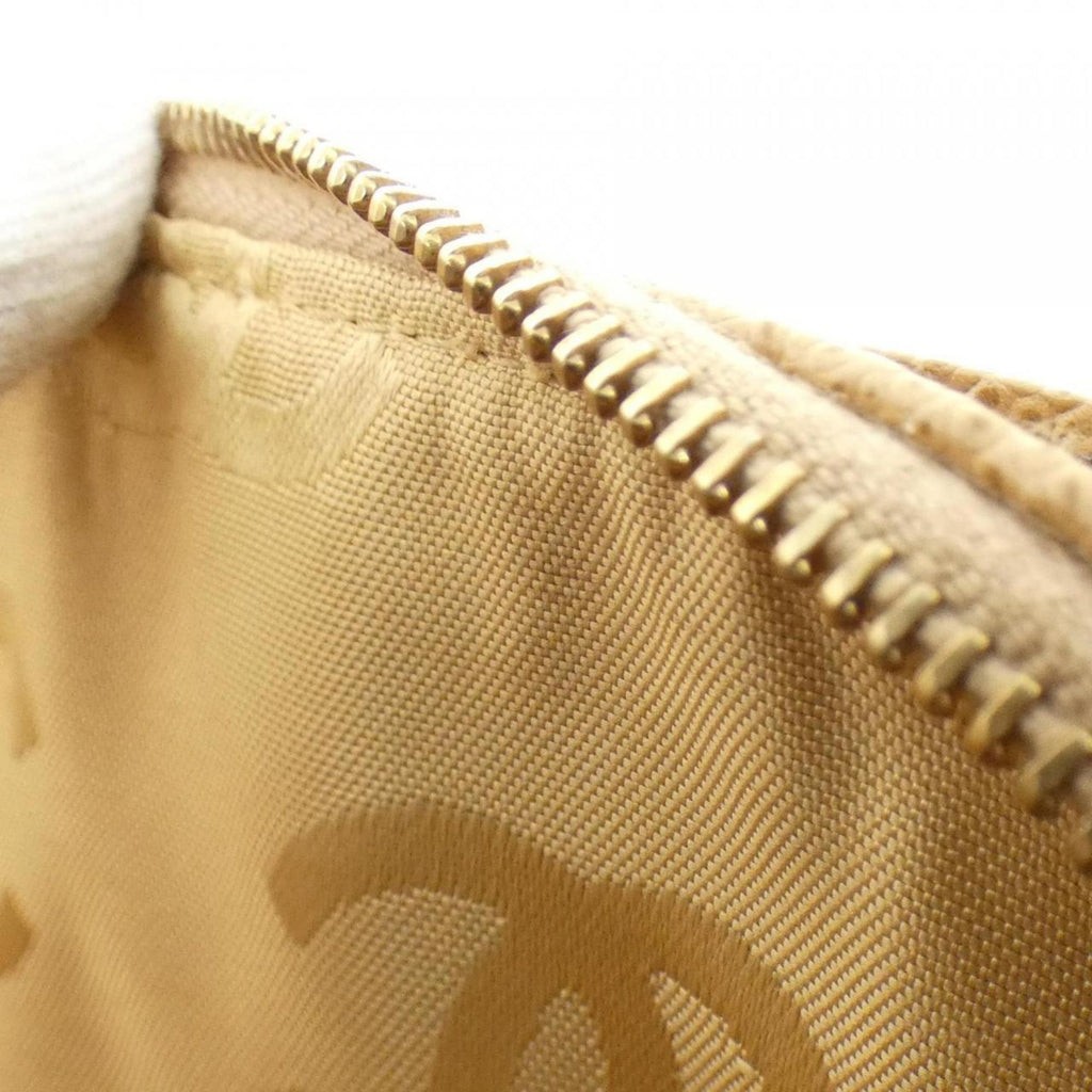 Chanel Beige Grained Calfskin Shoulder Bag