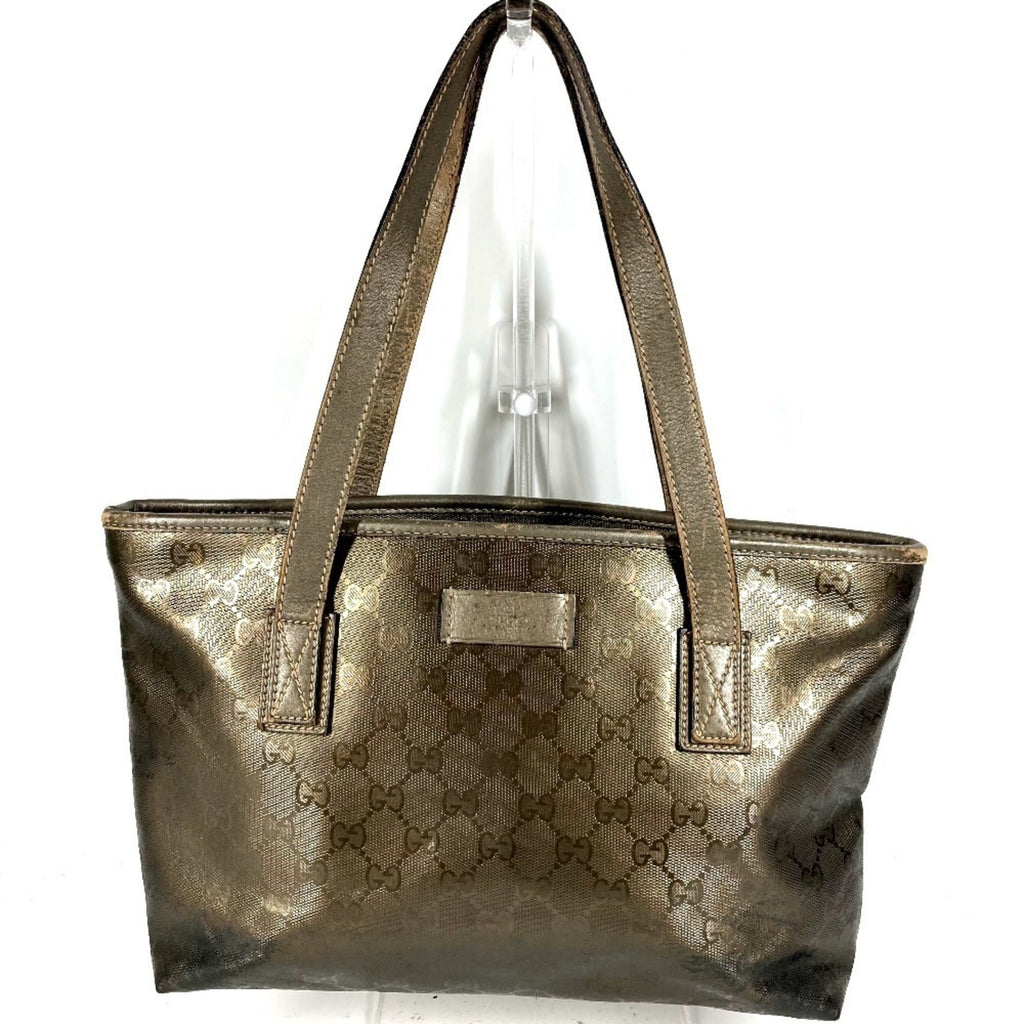 Gucci Metallic Brown Gg Imprimé Shoulder Bag Tote Bag (Pre-Owned)