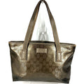 Gucci Metallic Brown Gg Imprimé Shoulder Bag Tote Bag (Pre-Owned)