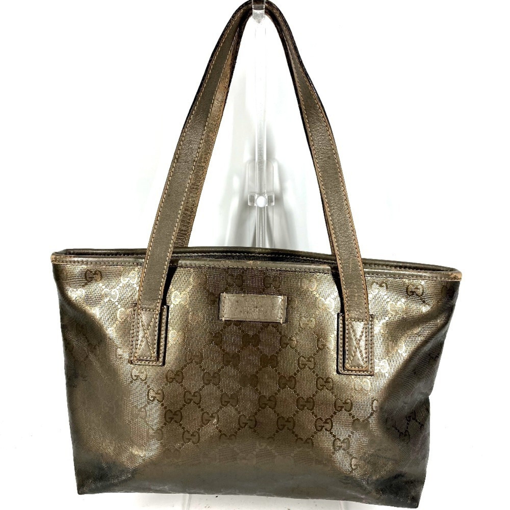 Gucci Metallic Brown Gg Imprimé Shoulder Bag Tote Bag (Pre-Owned)
