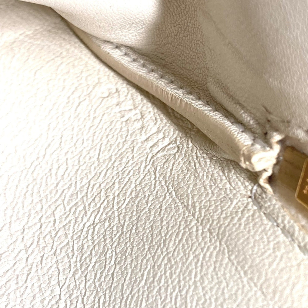 Celine White Leather Clutch Bag