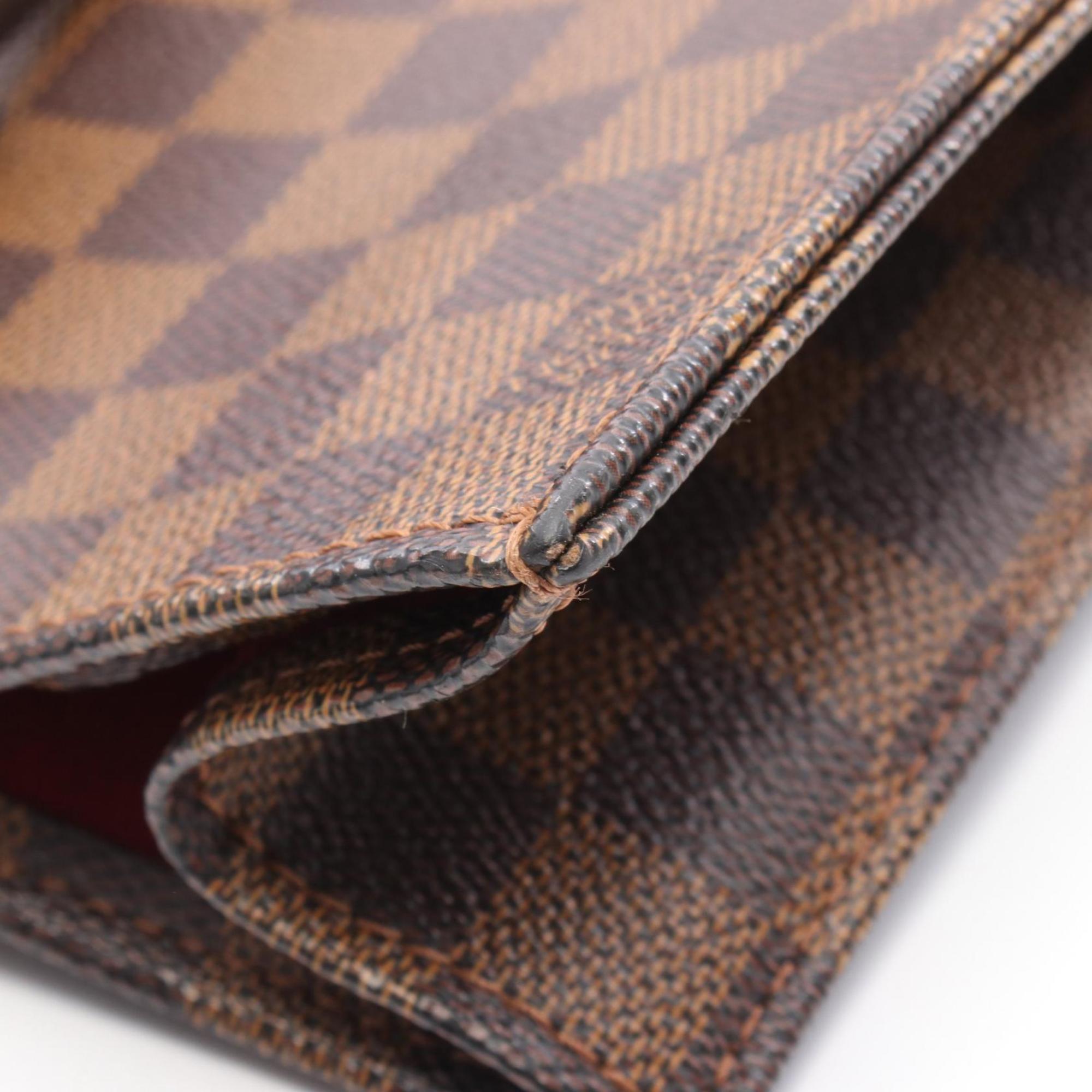 Louis Vuitton Brown Damier Canvas Coated Canvas Damier Canvas Leather Tote Bag