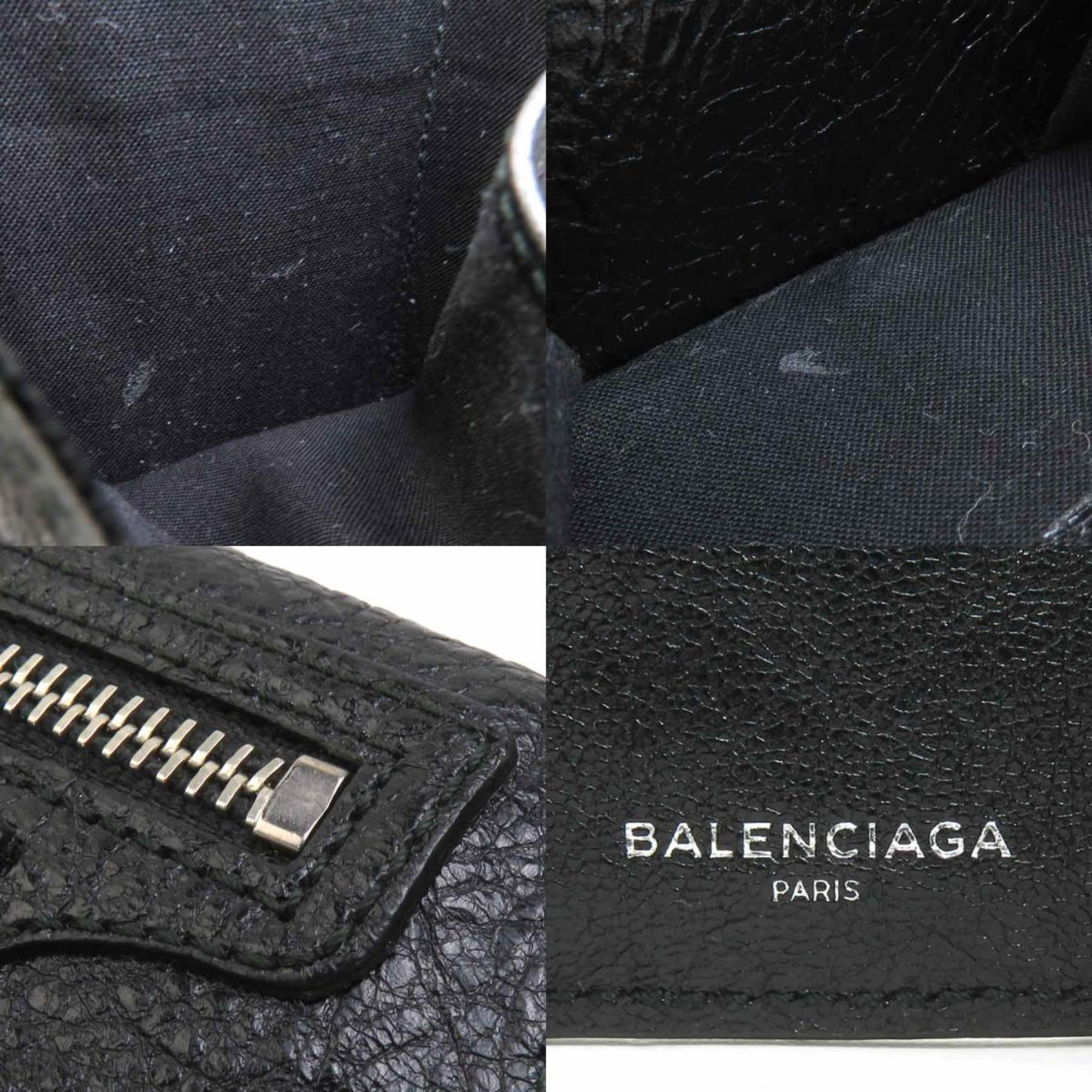 Balenciaga Black Leather Wallet (Tri-Fold)