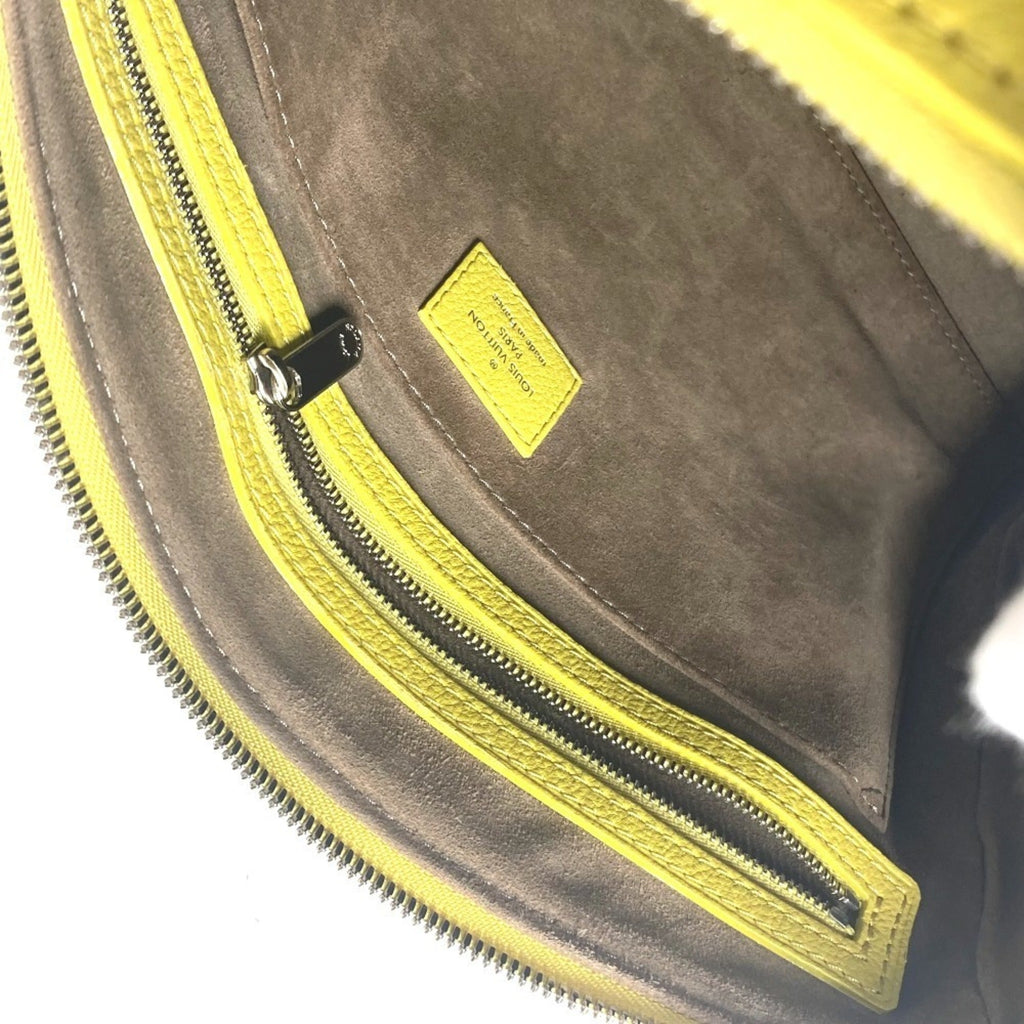 Louis Vuitton Pistache Yellow Leather Boston Bag Handbag Shoulder Bag