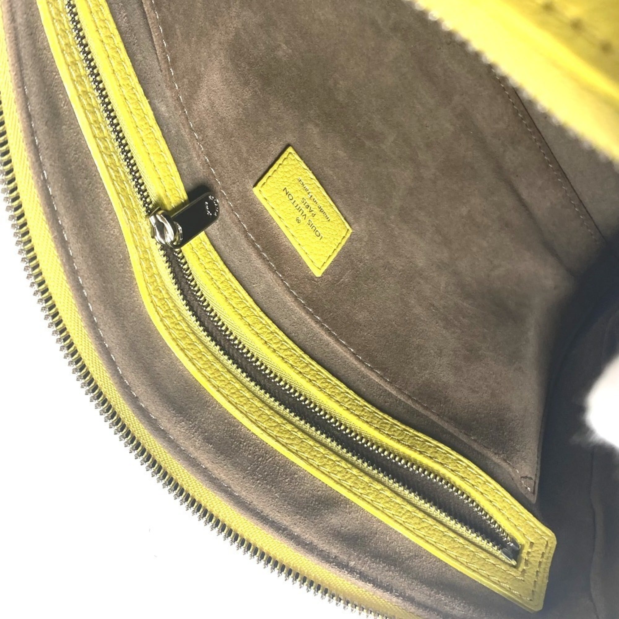 Louis Vuitton Pistache Yellow Leather Boston Bag Handbag Shoulder Bag