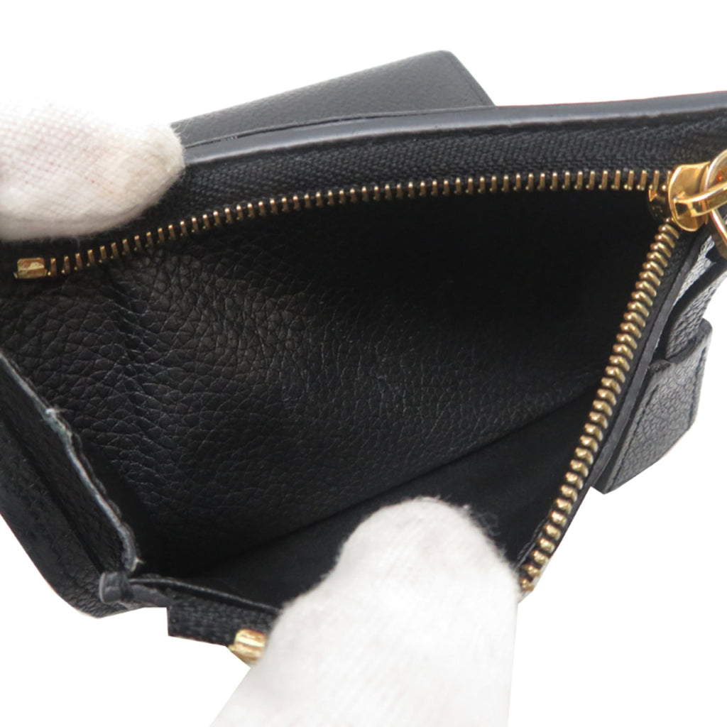 Louis Vuitton Black Noir Monogram Empreinte Wallet (Tri-Fold)