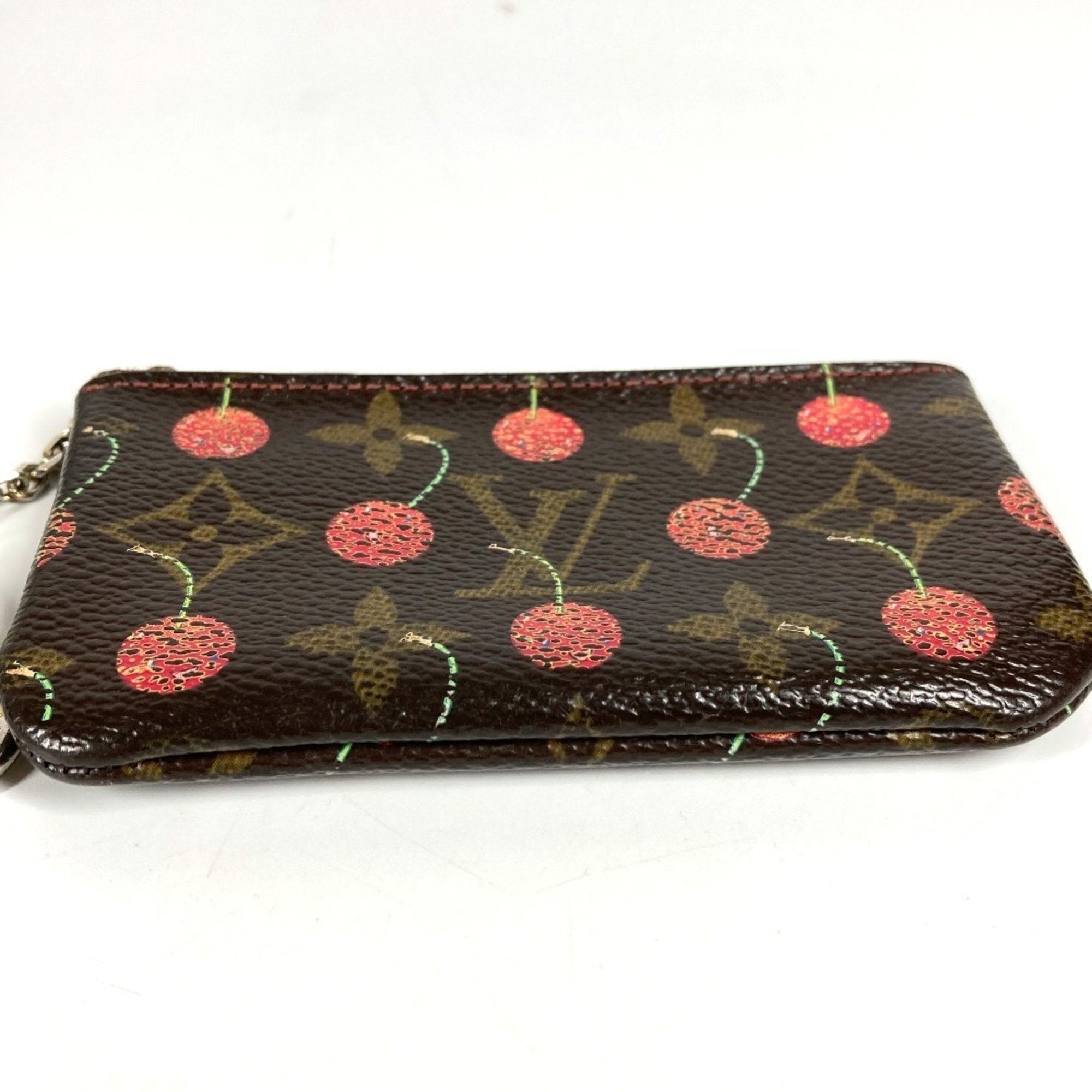 Louis Vuitton Brown Monogram Cherry Red Color Monogram Coin Purse/Coin Case