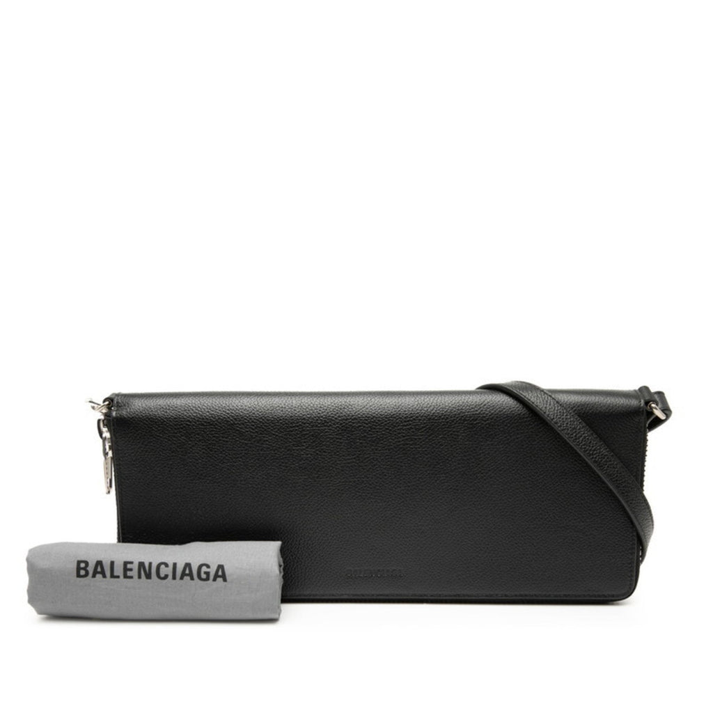 Balenciaga Black Leather Clutch Bag Shoulder
