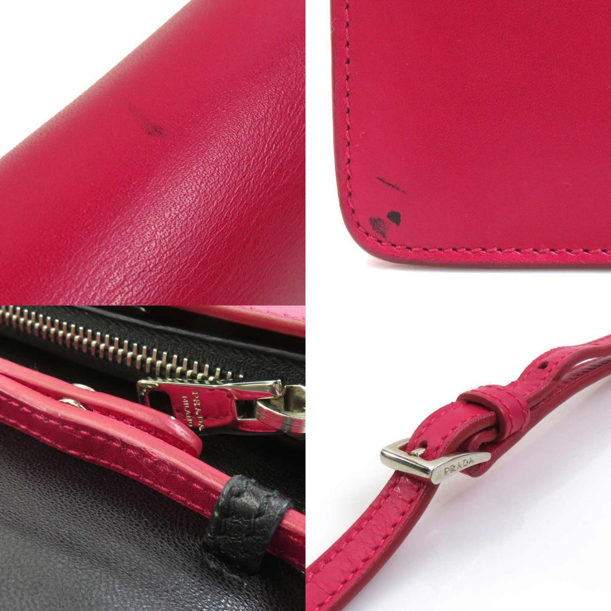 Prada Pink Leather Shoulder Bag