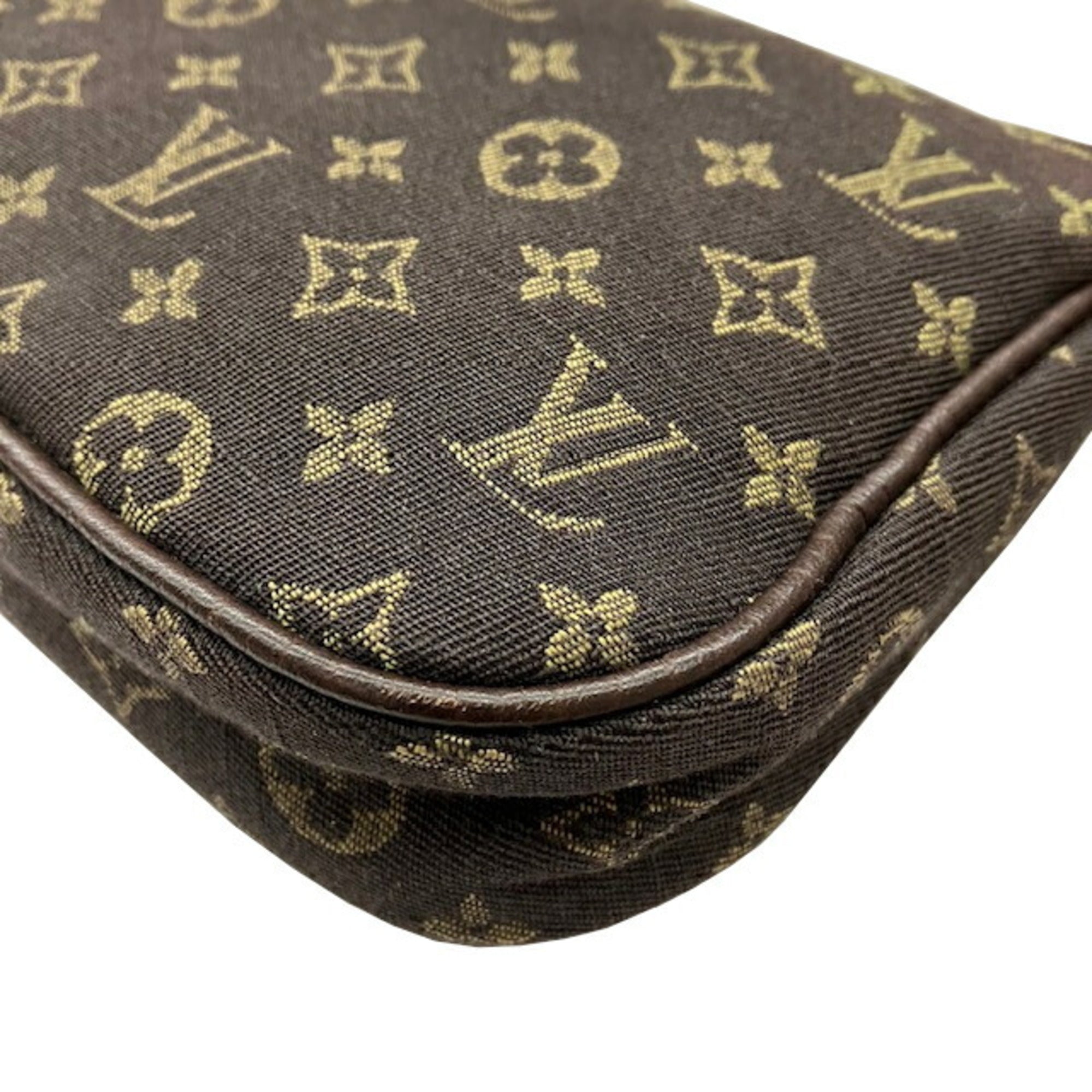 Louis Vuitton Brown Ebene Monogram Mini Lin Pouch