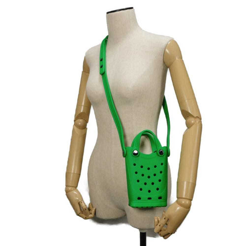 Balenciaga Green Rubber Pochette Shoulder