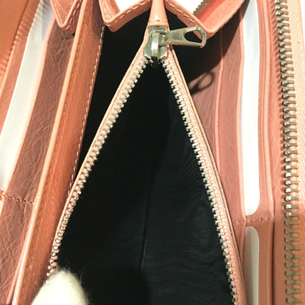 Balenciaga Beige Leather Long Wallet (Bi-Fold)