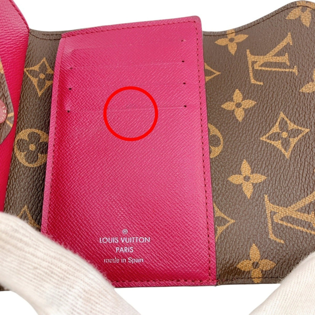 Louis Vuitton Monogram Fuchsia Monogram Epi Leather Wallet (Tri-Fold)