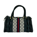 Gucci Navy Red Color Pvc Leather Handbag (Pre-Owned)