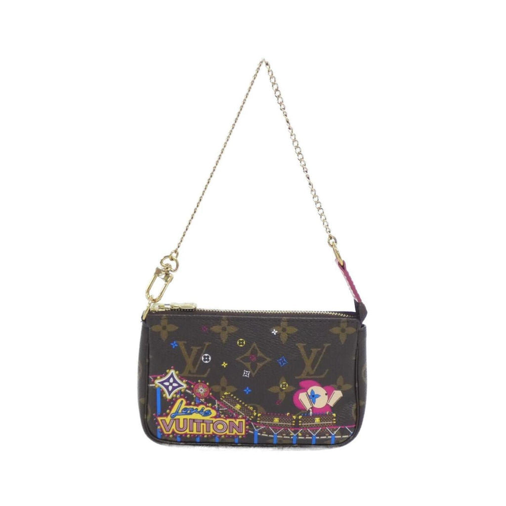 Louis Vuitton Marron Coated Canvas Pochette Pouch