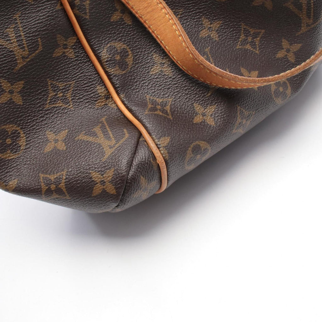Louis Vuitton Brown Coated Canvas Leather Handbag Tote Bag