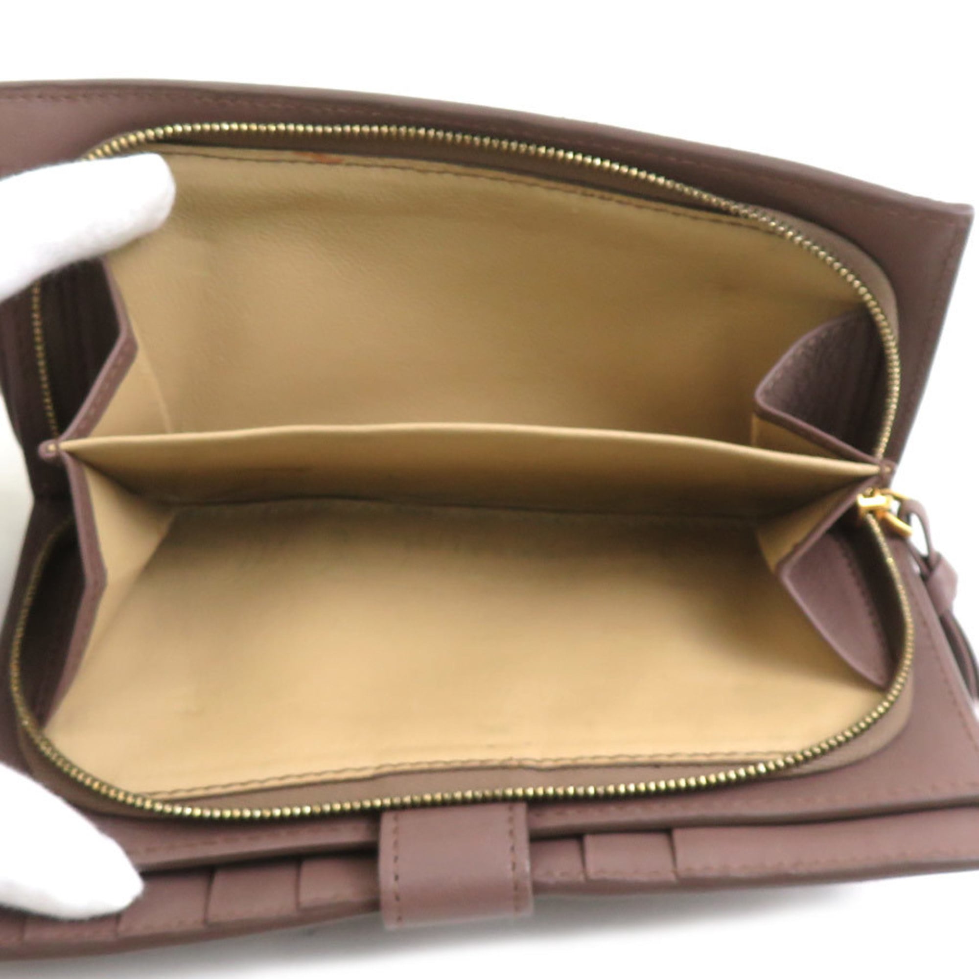 Bottega Veneta Light Brown Intrecciato Middle Wallet (Bi-Fold)