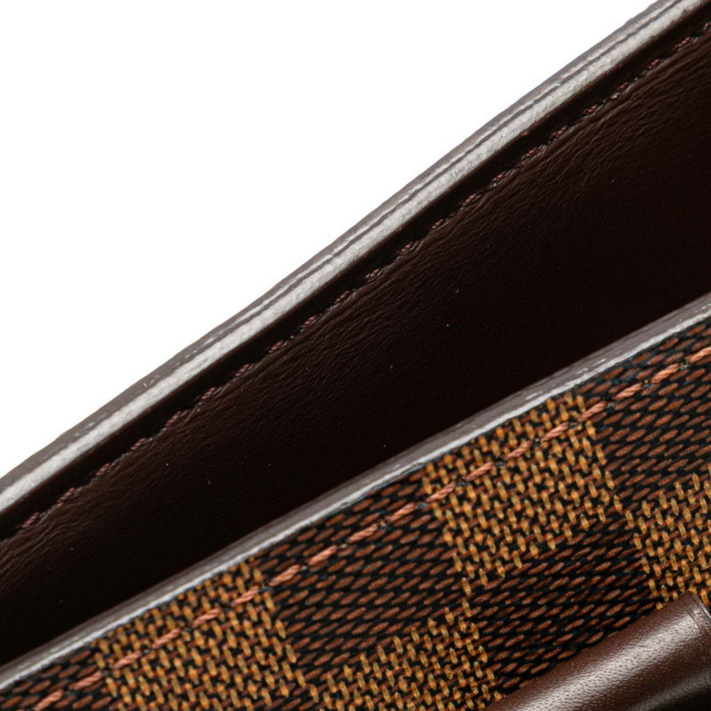Louis Vuitton Brown Pvc Leather Handbag Tote Bag