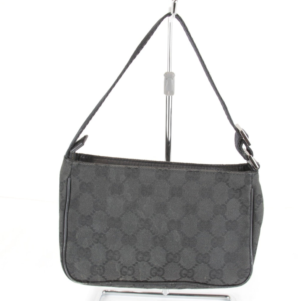 Gucci Black Gg Canvas Handbag (Pre-Owned)